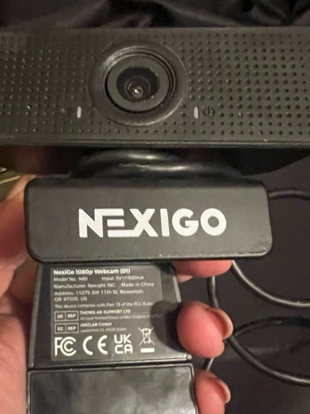 Nexigo N60 1080P USB Webcam in Black with Stand - Picture 9 of 9